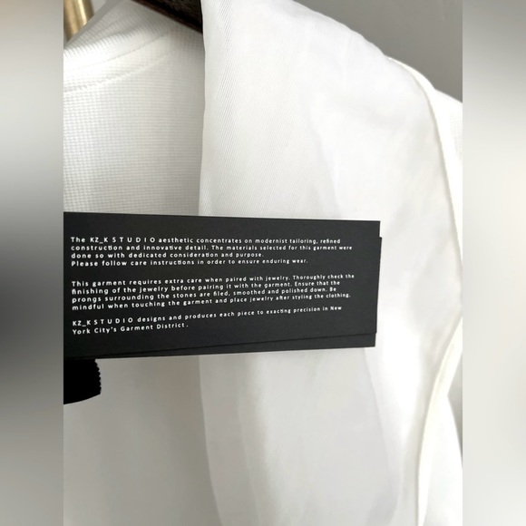KZ_K Studio NYC White Techno Blazer NWT ~ Size L - Picture 3 of 14